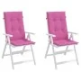 Cojín silla de jardín respaldo alto 2 uds tela rosa 120x50x3 cm von , Kissen für Stühle und Sofas - Ref: Foro24-361268, Preis...