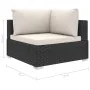 Set muebles de jardín 6 piezas y cojines ratán sintético negro von , Gartensets - Ref: Foro24-46770, Preis: 572,58 €, Rabatt:...