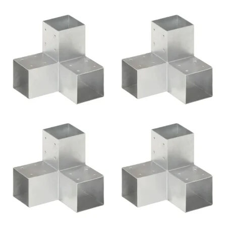 Conectores de postes en Y 4 uds metal galvanizado 91x91 mm by , fence posts - Ref: Foro24-145474, Price: 35,11 €, Discount: -5%%