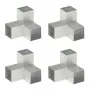 Conectores de postes en Y 4 uds metal galvanizado 91x91 mm by , fence posts - Ref: Foro24-145474, Price: 35,11 €, Discount: -5%%