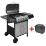 Barbacoa grill de gas 4+1 zonas de cocinado negra y plateada von , Grillen - Ref: Foro24-273790, Preis: 313,28 €, Rabatt: -5%%