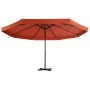 Sombrilla de jardín con base portátil terracota by , Umbrellas - Ref: Foro24-276326, Price: 339,13 €, Discount: -5%%