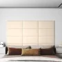 Paneles de pared 12 uds terciopelo crema 60x30 cm 2,16 m² by , Wall covering - Ref: Foro24-343871, Price: 69,14 €, Discount: ...