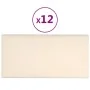 Paneles de pared 12 uds terciopelo crema 60x30 cm 2,16 m² by , Wall covering - Ref: Foro24-343871, Price: 69,14 €, Discount: ...