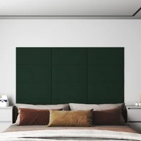 Paneles de pared 12 uds terciopelo verde oscuro 60x30 cm 2,16m² by , Wall covering - Ref: Foro24-343865, Price: 67,97 €, Disc...
