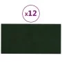 Paneles de pared 12 uds terciopelo verde oscuro 60x30 cm 2,16m² by , Wall covering - Ref: Foro24-343865, Price: 67,97 €, Disc...