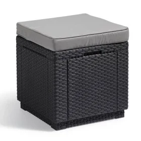 Keter Puf cubo de almacenamiento con cojín grafito de , Cajas de almacenaje para exteriores - Ref: Foro24-408951, Precio: 75,...
