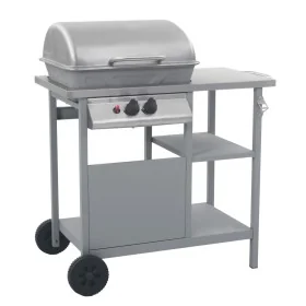 Barbacoa portátil de gas con mesita de 3 estantes plateado de , Barbacoas - Ref: Foro24-3051184, Precio: 170,23 €, Descuento:...