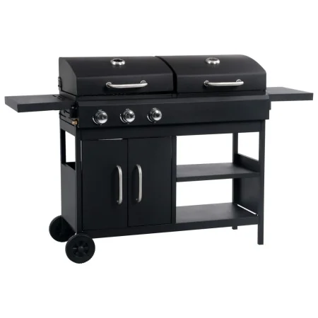 Barbacoa combinada de gas y carbón con 3 fogones de , Barbacoas - Ref: Foro24-3051178, Precio: 593,49 €, Descuento: -5%%