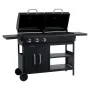 Barbacoa combinada de gas y carbón con 3 fogones de , Barbacoas - Ref: Foro24-3051178, Precio: 593,49 €, Descuento: -5%%