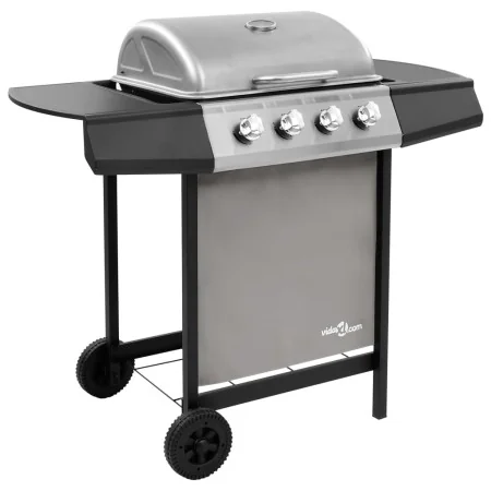 Barbacoa de gas con 4 fogones negro y plateado | Foro24.es | Tu tienda online para hogar, jardín y más Foro24.es