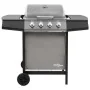 Barbacoa de gas con 4 fogones negro y plateado | Foro24.es | Tu tienda online para hogar, jardín y más Foro24.es