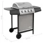 Barbacoa de gas con 4 fogones negro y plateado | Foro24.es | Tu tienda online para hogar, jardín y más Foro24.es