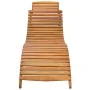 Tumbona de jardín con cojín madera maciza de acacia by , Loungers - Ref: Foro24-3061578, Price: 198,55 €, Discount: -5%%