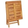 Tumbona con mesa y cojín madera maciza de teca by , Loungers - Ref: Foro24-3063031, Price: 315,30 €, Discount: -5%%
