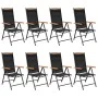 Juego de comedor de jardín 9 piezas aluminio negro by , Garden sets - Ref: Foro24-3070627, Price: 819,22 €, Discount: -5%%