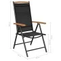 Juego de comedor de jardín 9 piezas aluminio negro by , Garden sets - Ref: Foro24-3070627, Price: 819,22 €, Discount: -5%%