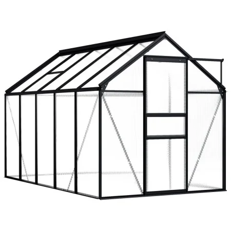 Invernadero de aluminio gris antracita 5,89 m² by , Greenhouses - Ref: Foro24-48211, Price: 384,31 €, Discount: -5%%