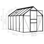 Invernadero de aluminio gris antracita 5,89 m² by , Greenhouses - Ref: Foro24-48211, Price: 384,31 €, Discount: -5%%