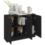 Aparador de madera contrachapada negro 90,5x30x70 cm by , Sideboards - Ref: Foro24-811188, Price: 80,80 €, Discount: -5%%