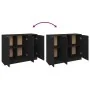 Aparador de madera contrachapada negro 90,5x30x70 cm by , Sideboards - Ref: Foro24-811188, Price: 80,80 €, Discount: -5%%