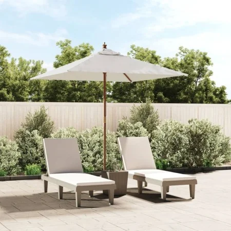 Sombrilla de jardín poste de madera color arena 198x198x231 cm by , Umbrellas - Ref: Foro24-363183, Price: 67,45 €, Discount:...