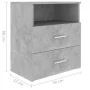 Mesita de noche gris hormigón 50x32x60 cm von , Nachttische - Ref: Foro24-803280, Preis: 67,24 €, Rabatt: -5%%