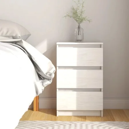 Mesita de noche madera maciza de pino blanca 40x29,5x64 cm von , Nachttische - Ref: Foro24-808085, Preis: 67,97 €, Rabatt: -5%%
