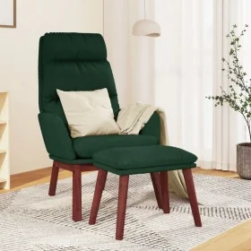 Sillón de relax con reposapiés tela verde oscuro by , Armchairs - Ref: Foro24-3097568, Price: 149,52 €, Discount: -5%%