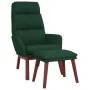 Sillón de relax con reposapiés tela verde oscuro by , Armchairs - Ref: Foro24-3097568, Price: 149,52 €, Discount: -5%%