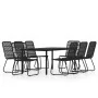 Juego de comedor para jardín 9 piezas negro | Foro24.es | Tu tienda online para hogar, jardín y más Foro24.es