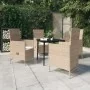 Juego de comedor de jardín 5 piezas con cojines beige by , Garden sets - Ref: Foro24-3099456, Price: 556,68 €, Discount: -5%%
