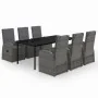 Juego de comedor de jardín 7 piezas con cojines gris by , Garden sets - Ref: Foro24-3099477, Price: 1,00 €, Discount: -5%%