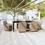 Juego de comedor para jardín 7 piezas con cojines marrón von , Gartensets - Ref: Foro24-3099539, Preis: 1,00 €, Rabatt: -5%%
