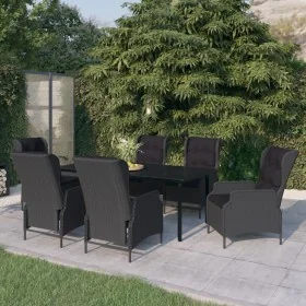 Juego de comedor de jardín 7 piezas gris oscuro von , Gartensets - Ref: Foro24-3099641, Preis: 1,00 €, Rabatt: -5%%