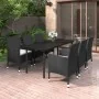 Set comedor de jardín 7 pzas y cojines ratán sintético y vidrio von , Gartensets - Ref: Foro24-3099683, Preis: 627,05 €, Raba...
