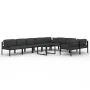 Set muebles de jardín 10 pzas y cojines aluminio gris antracita by , Garden sets - Ref: Foro24-3107824, Price: 1,00 €, Discou...