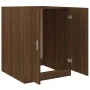 Armario de lavadora madera contrachapada color roble marrón de , Accesorios para lavadoras y secadoras - Ref: Foro24-3120184,...