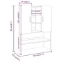 Armario de lavadora madera contrachapada color roble marrón de , Accesorios para lavadoras y secadoras - Ref: Foro24-3120184,...