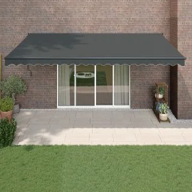 Toldo retráctil automático gris antracita 5x3 m by , Awnings - Ref: Foro24-3154515, Price: 459,69 €, Discount: -5%%
