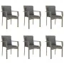 Set comedor jardín 7 pzas y cojines ratán sintético negro gris by , Garden sets - Ref: Foro24-3185117, Price: 568,30 €, Disco...