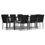 Juego comedor jardín 9 piezas y cojines ratán sintético y acero | Foro24.es | Tu tienda online para hogar, jardín y más Foro24.es