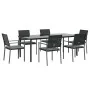 Juego comedor jardín 7 piezas y cojines ratán sintético y acero | Foro24.es | Tu tienda online para hogar, jardín y más Foro24.es