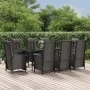 Set de comedor de jardín 9 pzas y cojines ratán sintético negro by , Garden sets - Ref: Foro24-3185176, Price: 1,00 €, Discou...
