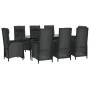 Set de comedor de jardín 9 pzas y cojines ratán sintético negro by , Garden sets - Ref: Foro24-3185176, Price: 1,00 €, Discou...
