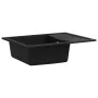 Fregadero de cocina con rebosadero ovalado granito negro von , Sinkt - Ref: Foro24-147101, Preis: 147,79 €, Rabatt: -5%%
