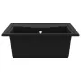Fregadero de cocina con rebosadero ovalado granito negro von , Sinkt - Ref: Foro24-147101, Preis: 147,79 €, Rabatt: -5%%