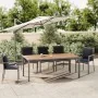 Mesa de jardín ratán PE gris y superficie madera maciza acacia by , Garden tables - Ref: Foro24-319555, Price: 164,00 €, Disc...