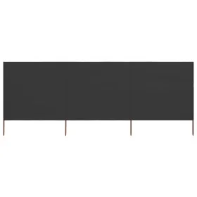 Paravientos de playa de 3 paneles tela gris antracita 400x80 cm by , Umbrellas - Ref: Foro24-47142, Price: 35,25 €, Discount:...