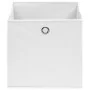 Cajas de almacenaje 4 uds tela no tejida blanco 28x28x28 cm by , Storage baskets - Ref: Foro24-325207, Price: 22,32 €, Discou...